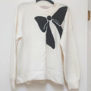 Womens soft bow sweater.  Worn once.
